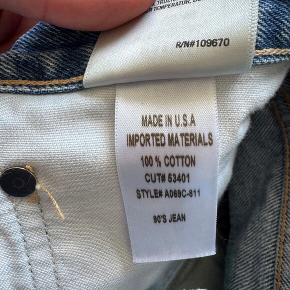 AGOLDE 90's Mid Rise Loose Fit Fall Out Wash Distressed - Picture 5 of 11